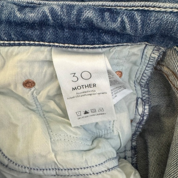 Mother - The Tomcat Roller Fray in Sacred Wide-Leg Jeans Sz 30 - Picture 6 of 7